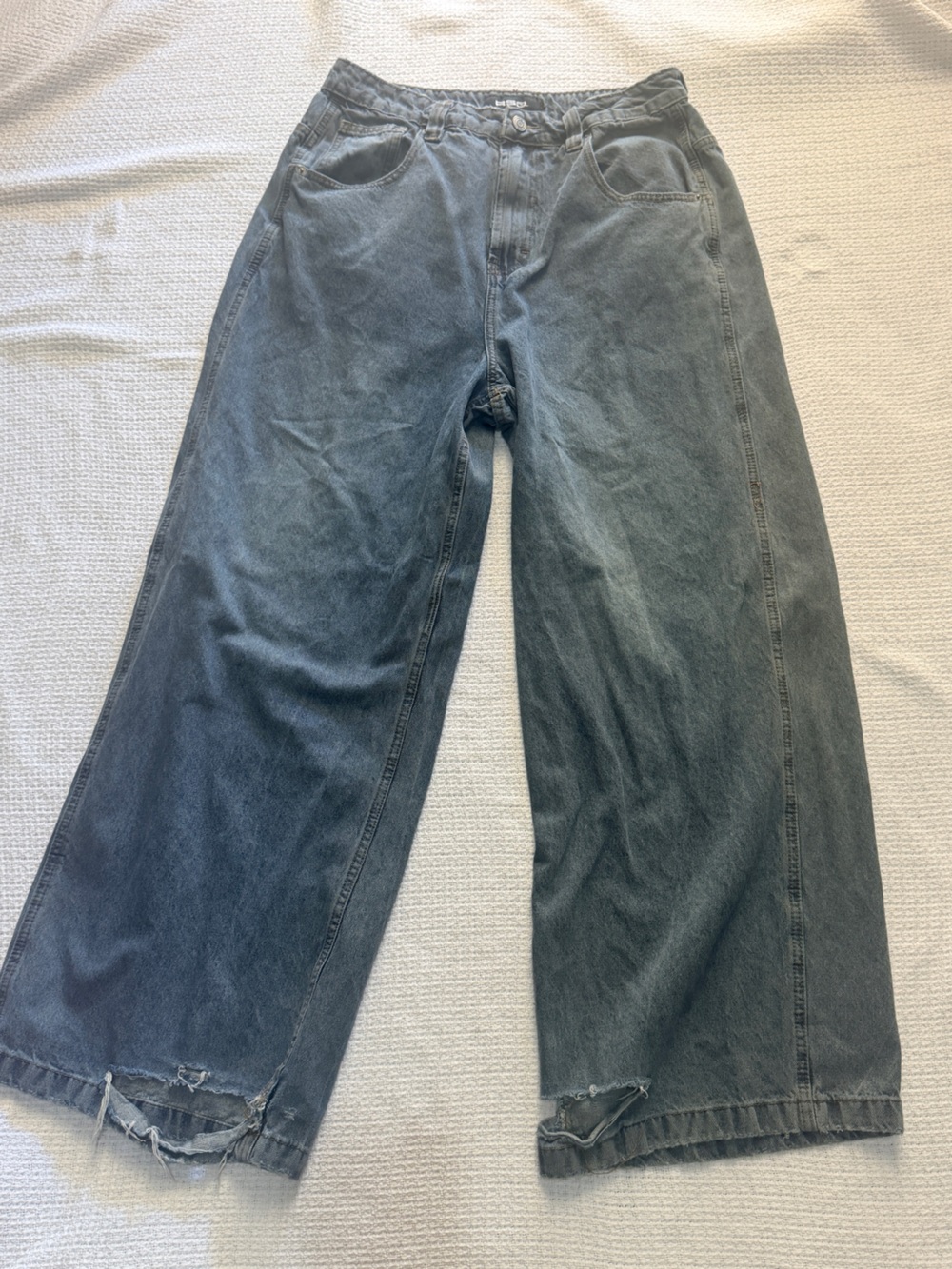 RSQ Men's Straight baggy Jeans in Washed Jean color